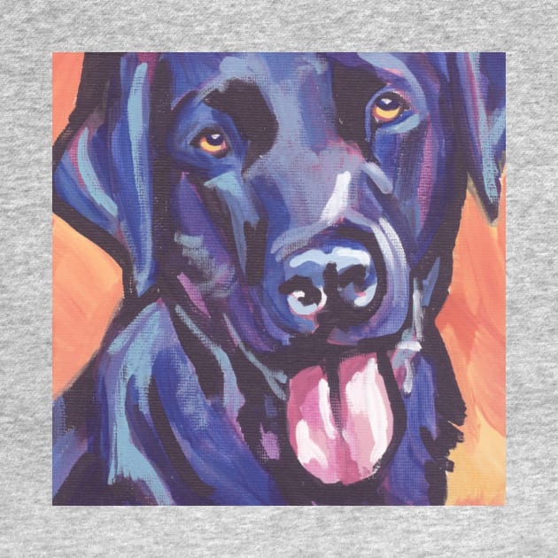 Labrador Retriever Dog Bright colorful pop dog art by bentnotbroken11